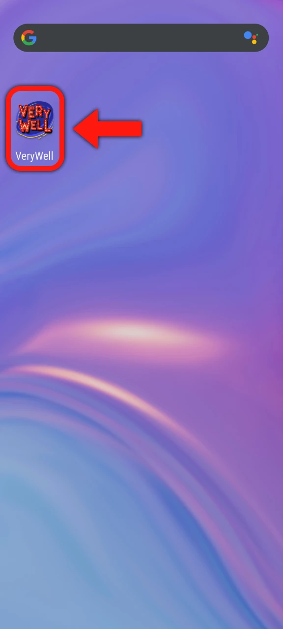 Open your installed Android application and enter your VeryWell account.