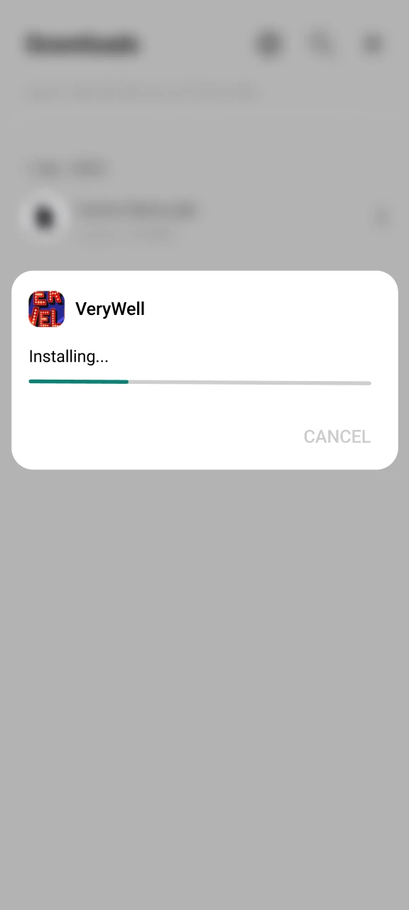 Confirm the setup process on Android to activate your VeryWell App.