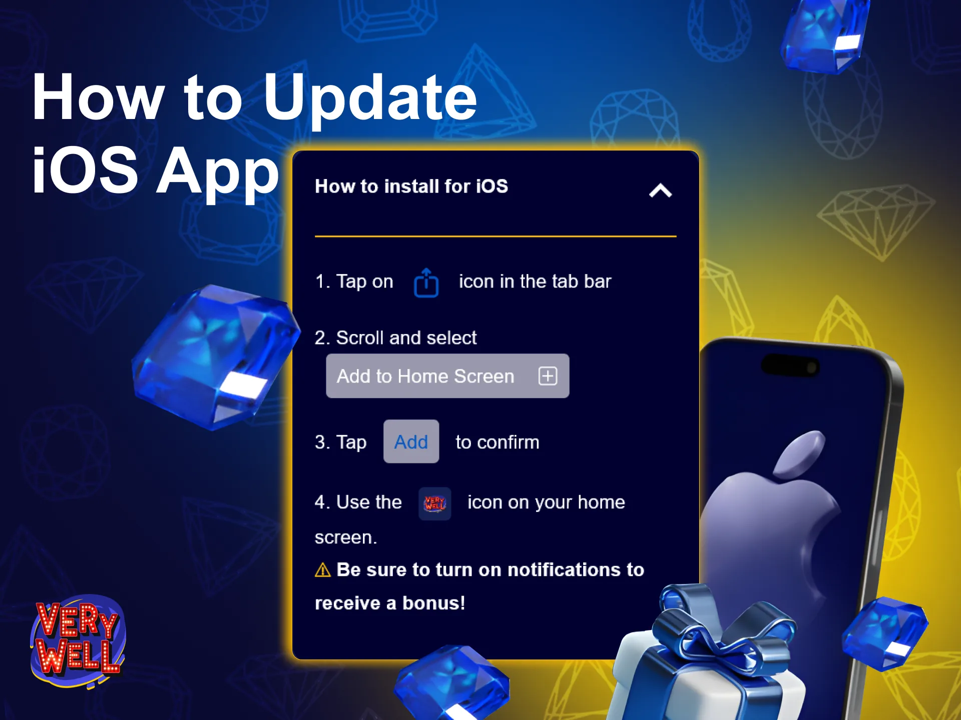 Update your VeryWell iOS App to enjoy new features.