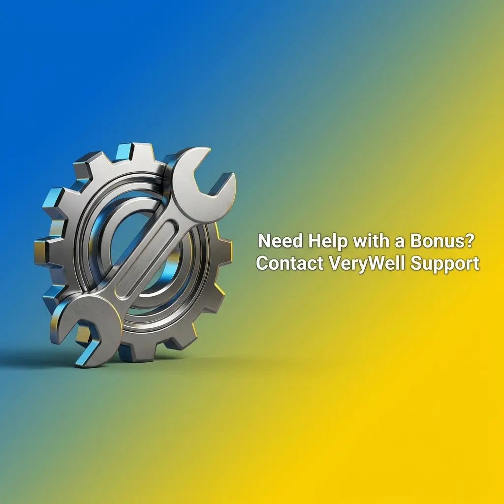 VeryWell Casino support team helping UK players with bonus queries via live chat, email, and FAQ available 24/7
