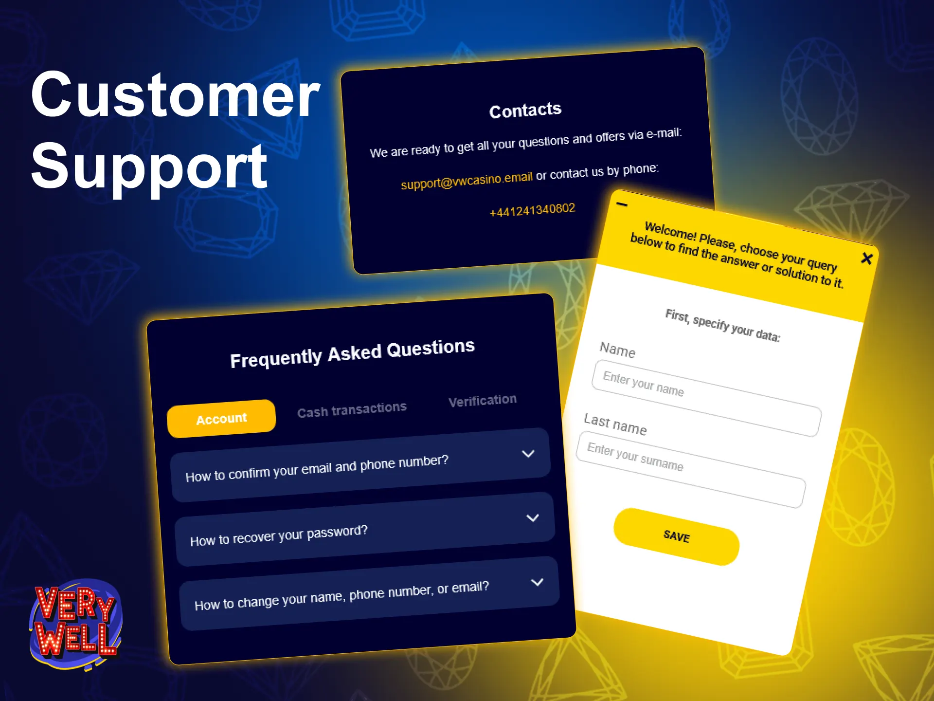 Contact the helpful VeryWell support team to resolve registration issues easily.