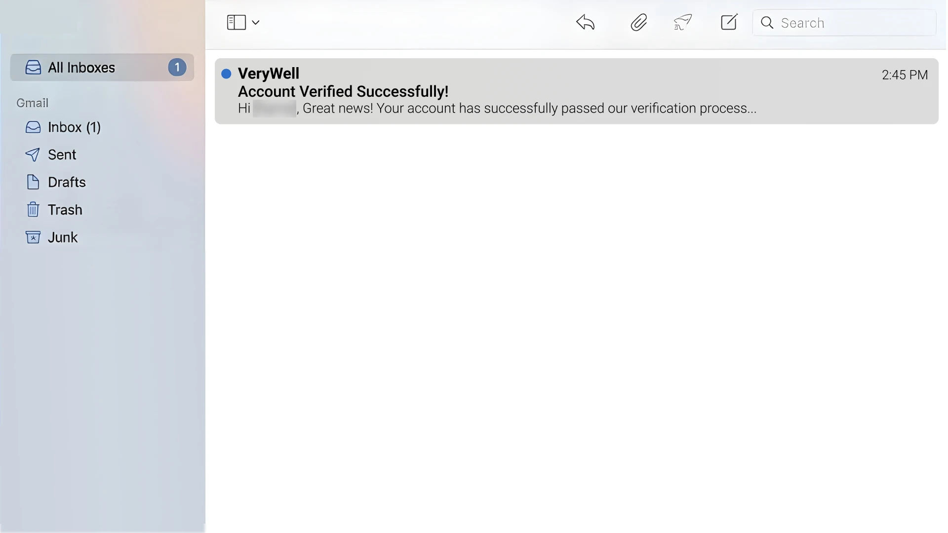Receive confirmation of your successful verification on the VeryWell platform.